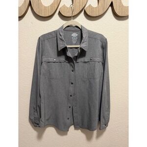 Dickies Grey Collar Top Size M